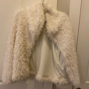 Fuzzy white jacket